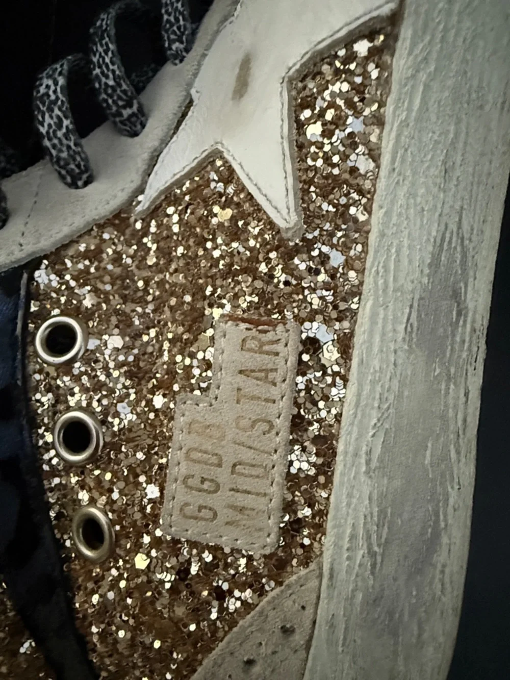 GGDB Midstar Glitter-Panel Suede Sneakers - Picture 4 of 6
